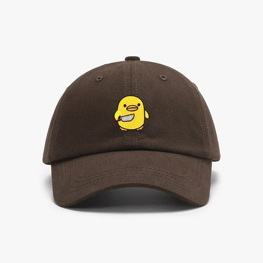 Yellow Duck Embroidered Knife Cap