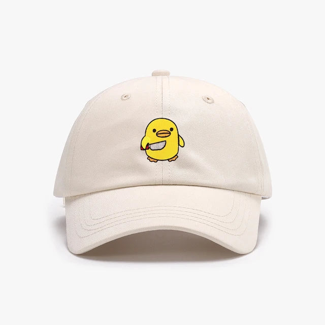 casquette-canard-jaune-couteau-brode