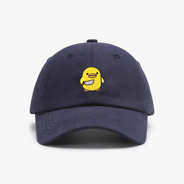 casquette-canard-jaune-couteau-brode