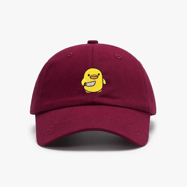 casquette-canard-jaune-couteau-brode