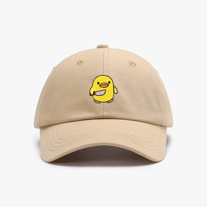 casquette-canard-jaune-couteau-brode