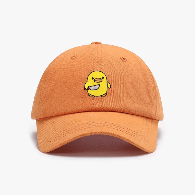 casquette-canard-jaune-couteau-brode