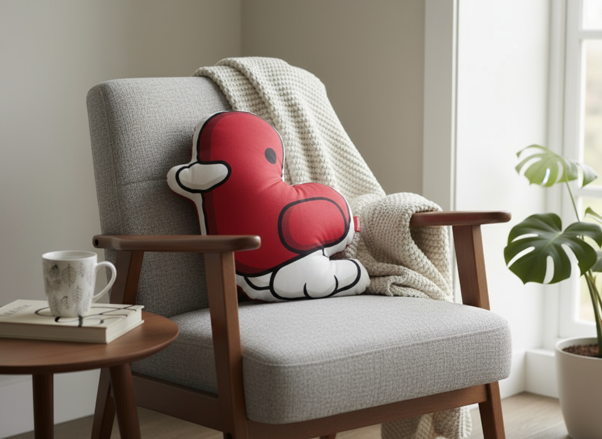 Red duck cushion