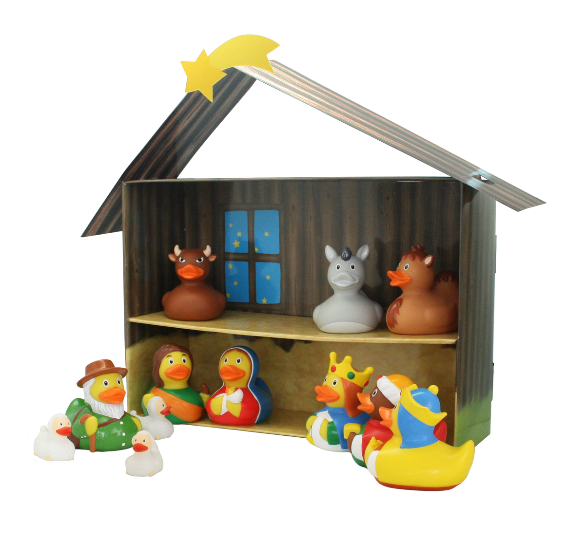 Pack de Canards Crèche de Noël – 12 Pièces