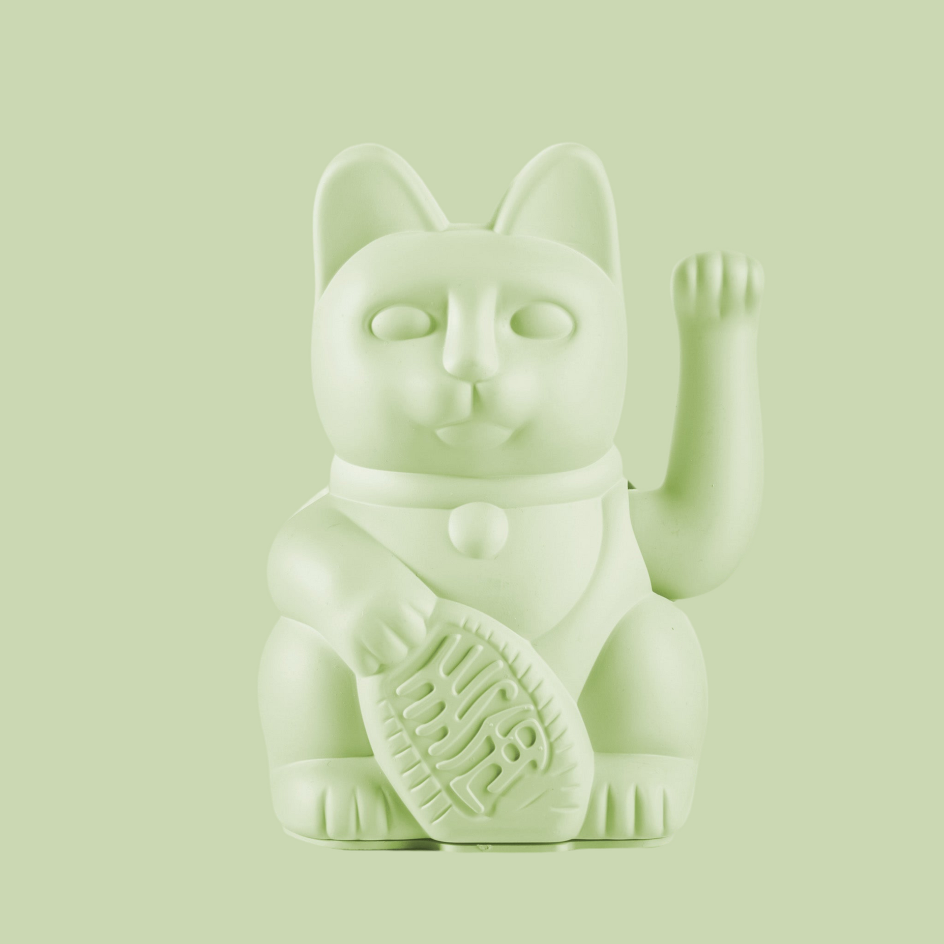 Chat Chanceux Vert Clair