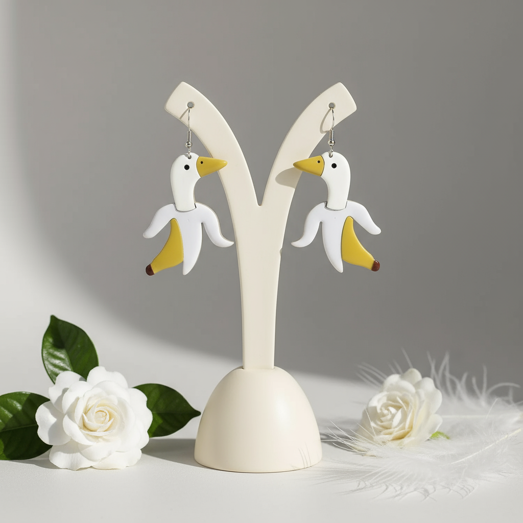 Banana Duck Earrings