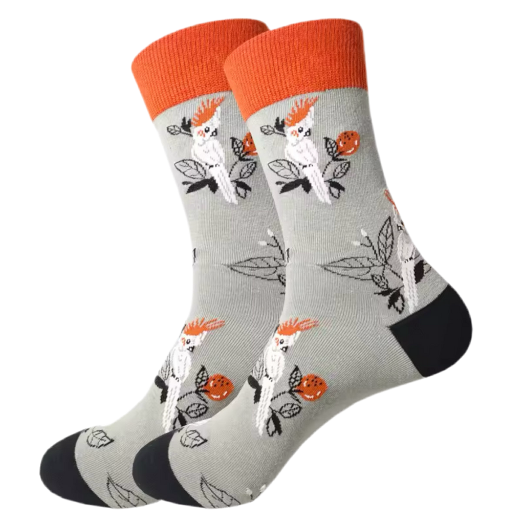 Chaussettes Grises Cacatoès