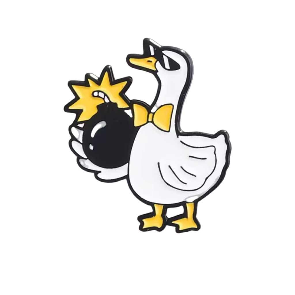 Pin's Canard Blanc avec Explosif
