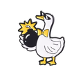 Pin's Canard Blanc avec Explosif