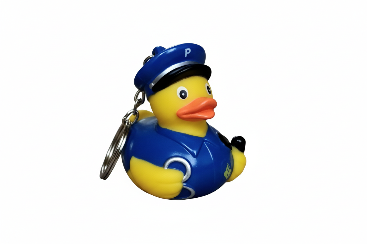 Polizei-Enten-Schlüsselanhänger