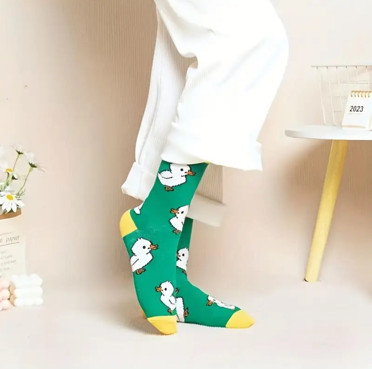 Chaussettes Canard Blanc