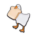 Weiße Ente mit Sandwichbrot Button