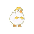 Shy White Duck Hat Pin