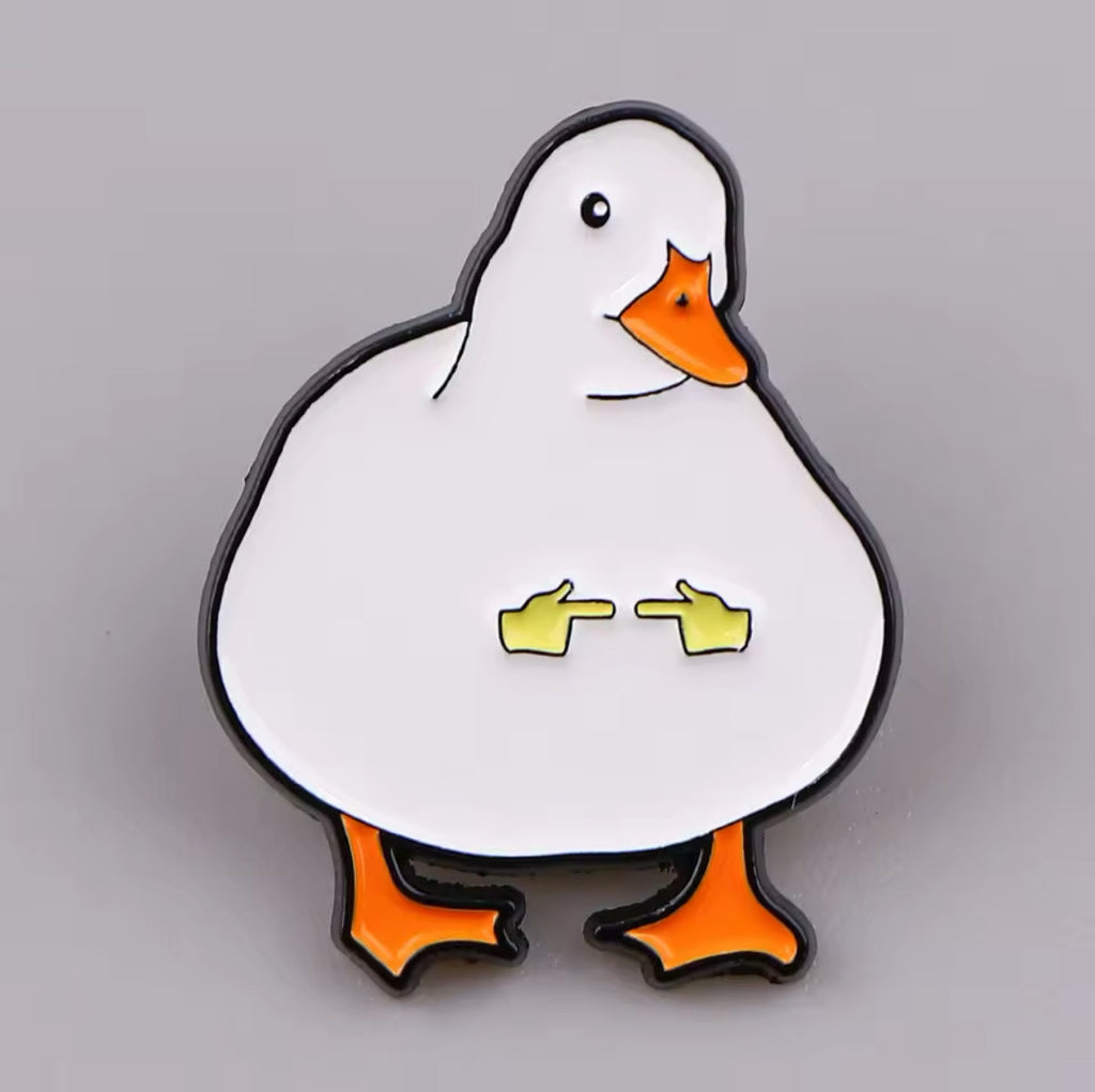 Pin's Canard Blanc Timide