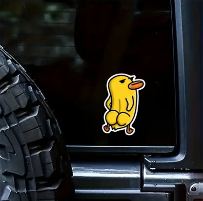 Yellow Duck Butt Sticker