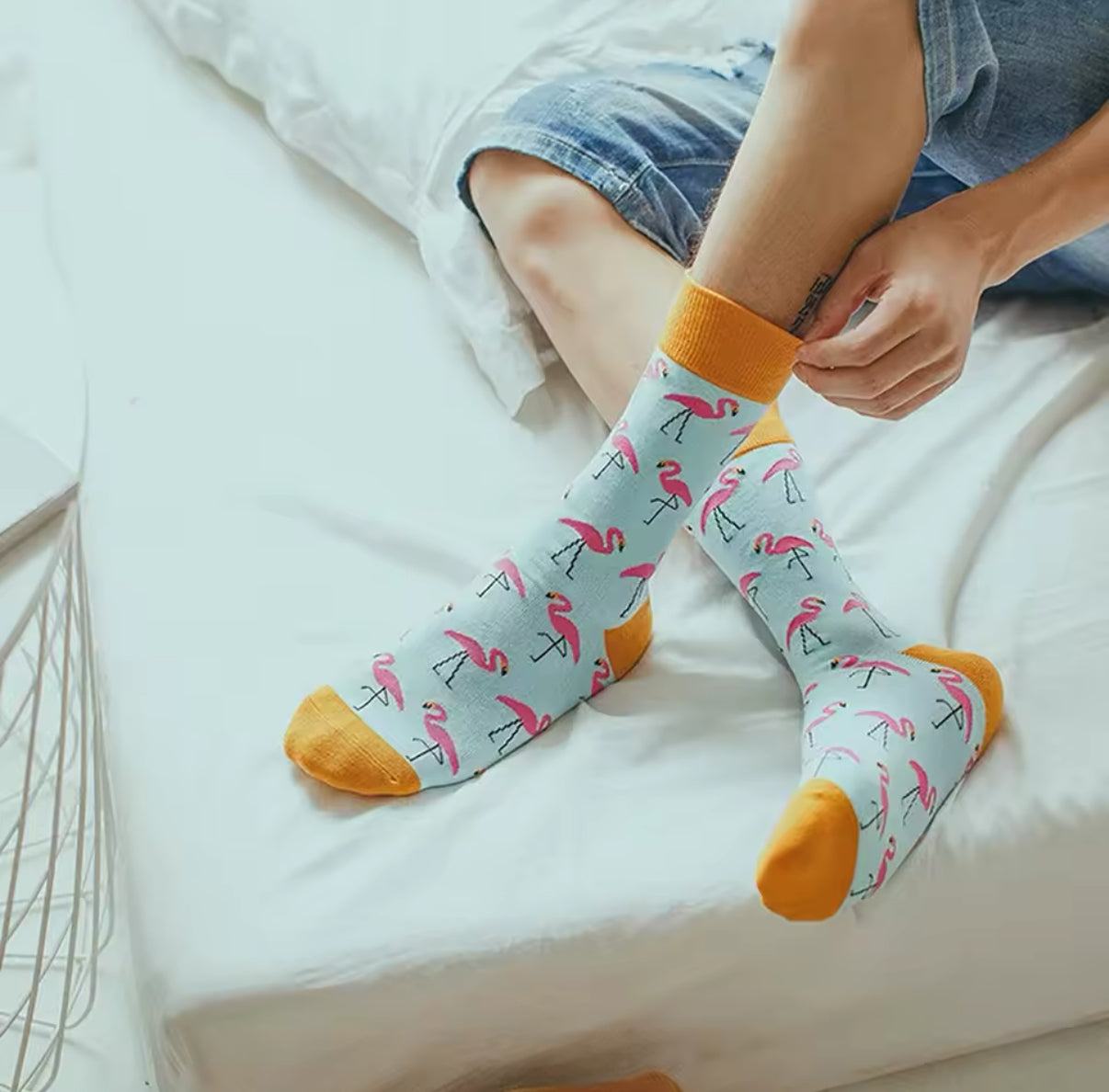 Chaussettes Flamant Rose