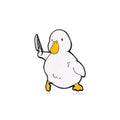Pin's Canard Blanc Couteau