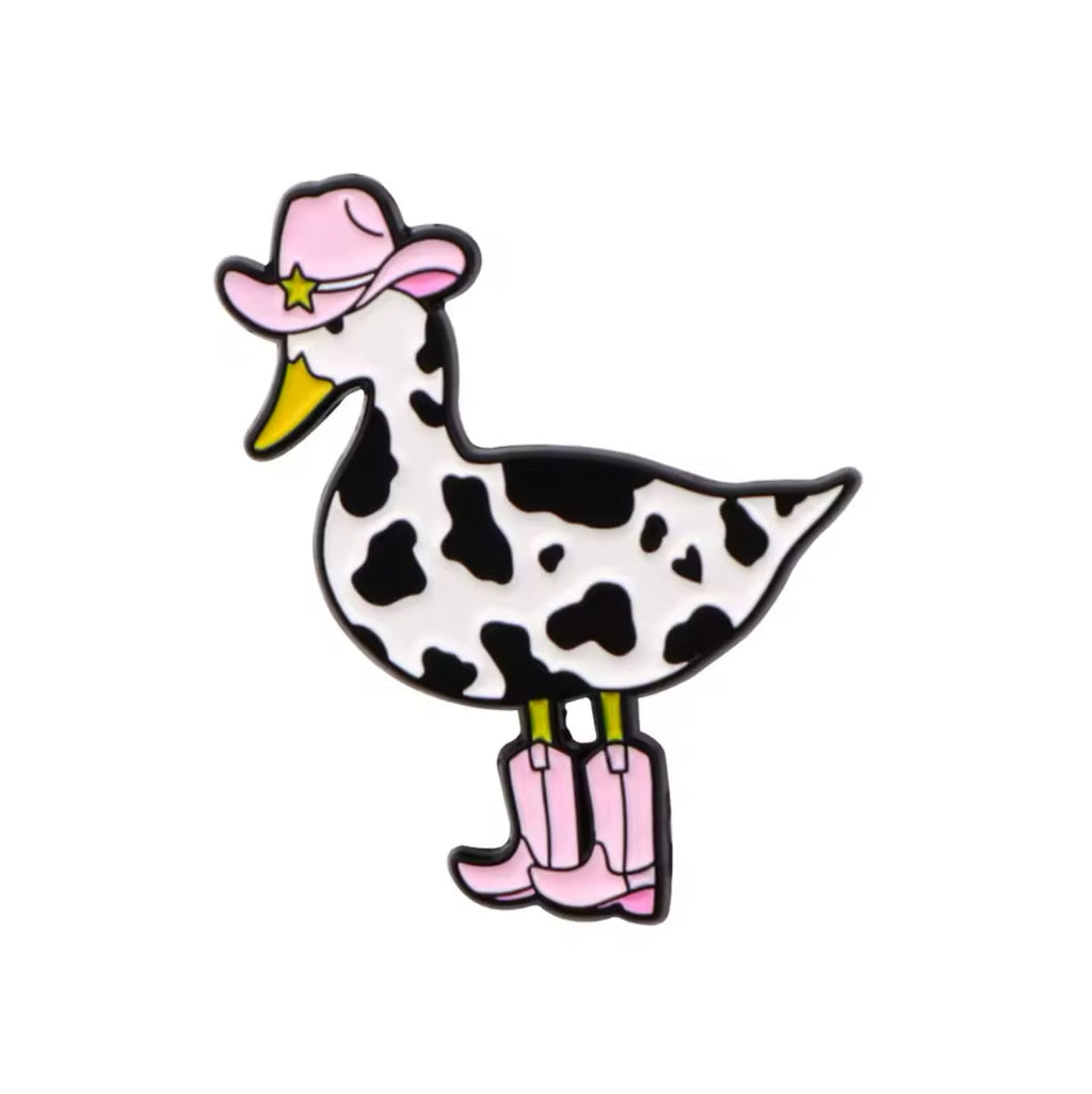 Cowgirl-Enten-Button
