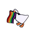 Pin's Canard Blanc Drapeau LGBT