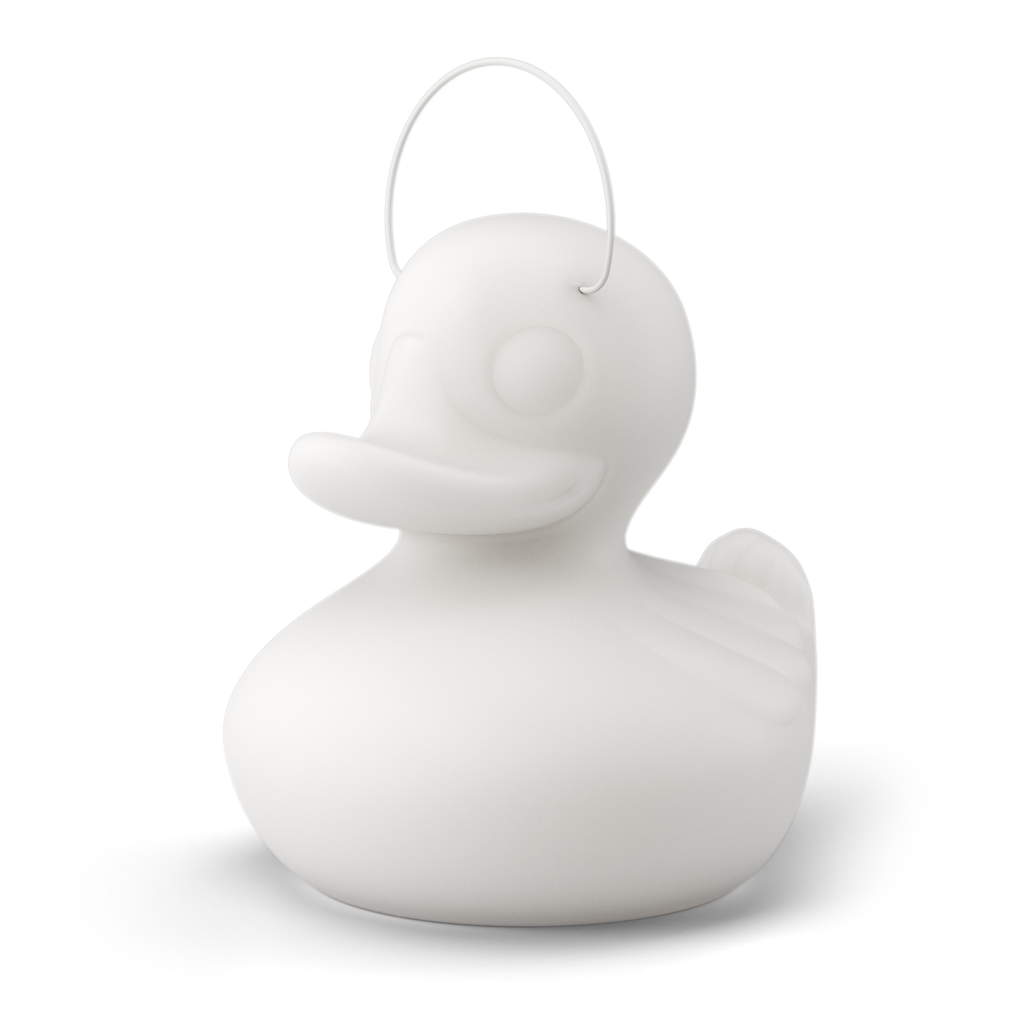 MEGA DUCK DUCK Lamp by Marke Newton in white perspective for Goodnight Light, children's lamp option