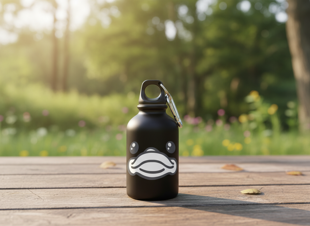 Schwarze Entenwasserflasche