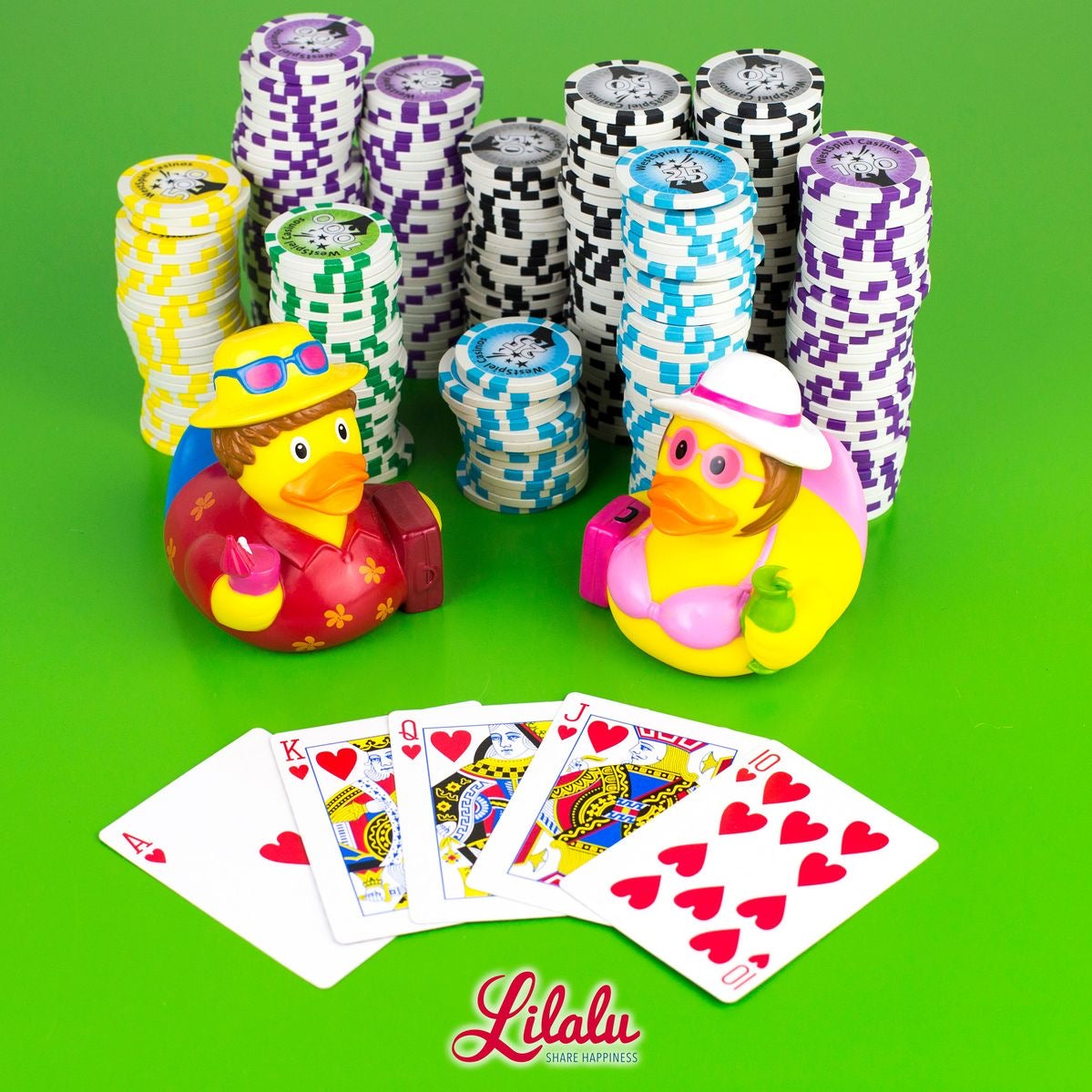 Paar eenden toeristen