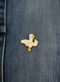 Happy White Duck Pin