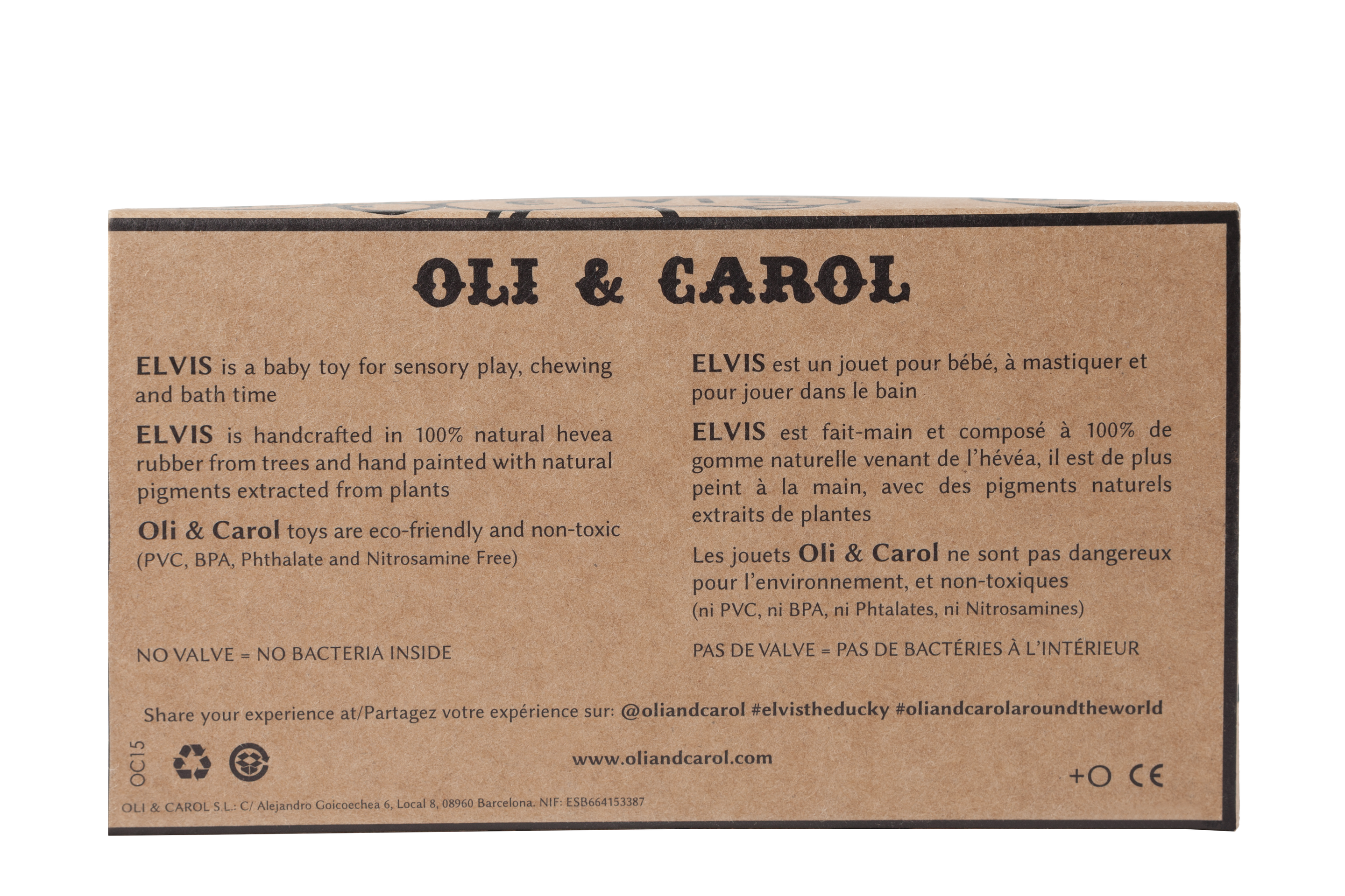 Elvis le Canard Pois Roses – Jouet de bain et dentition bébé – vue produit 7