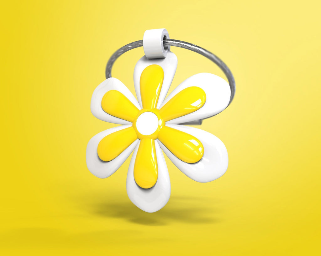 Schlüsselanhänger Gelbe Blume