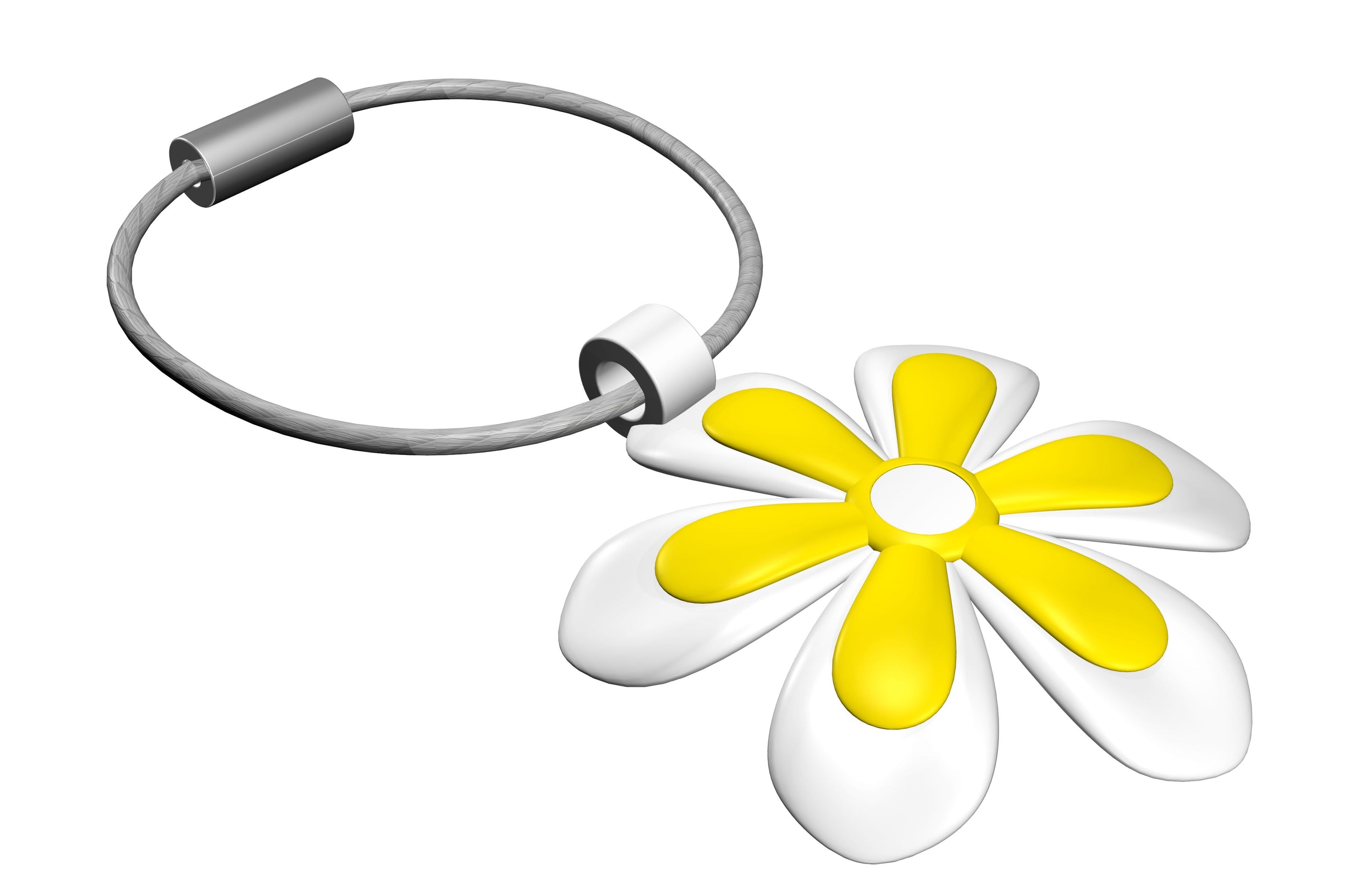 Schlüsselanhänger Gelbe Blume