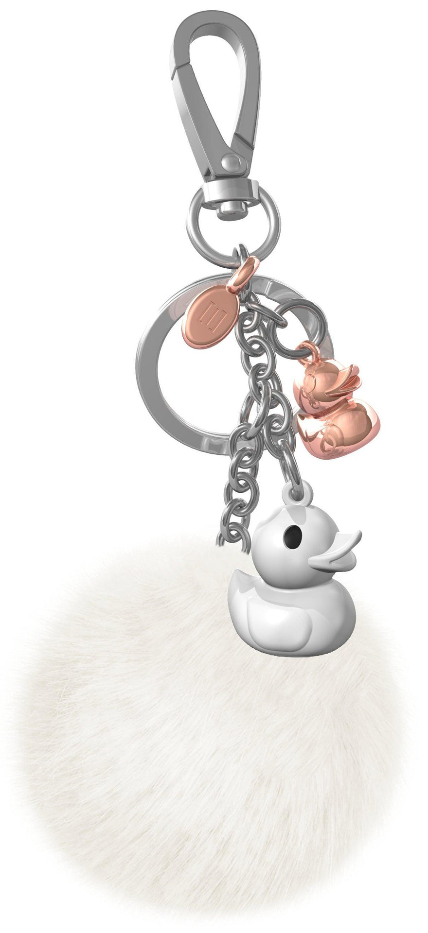 White Duck Pompom Bag Jewel