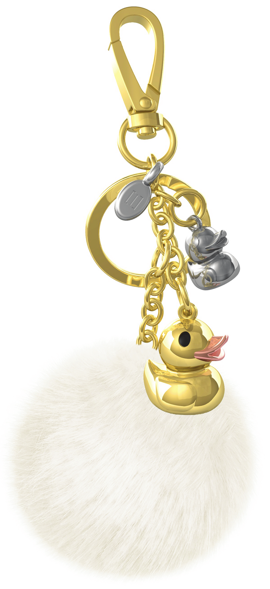 Golden Duck Pompom Bag Jewel