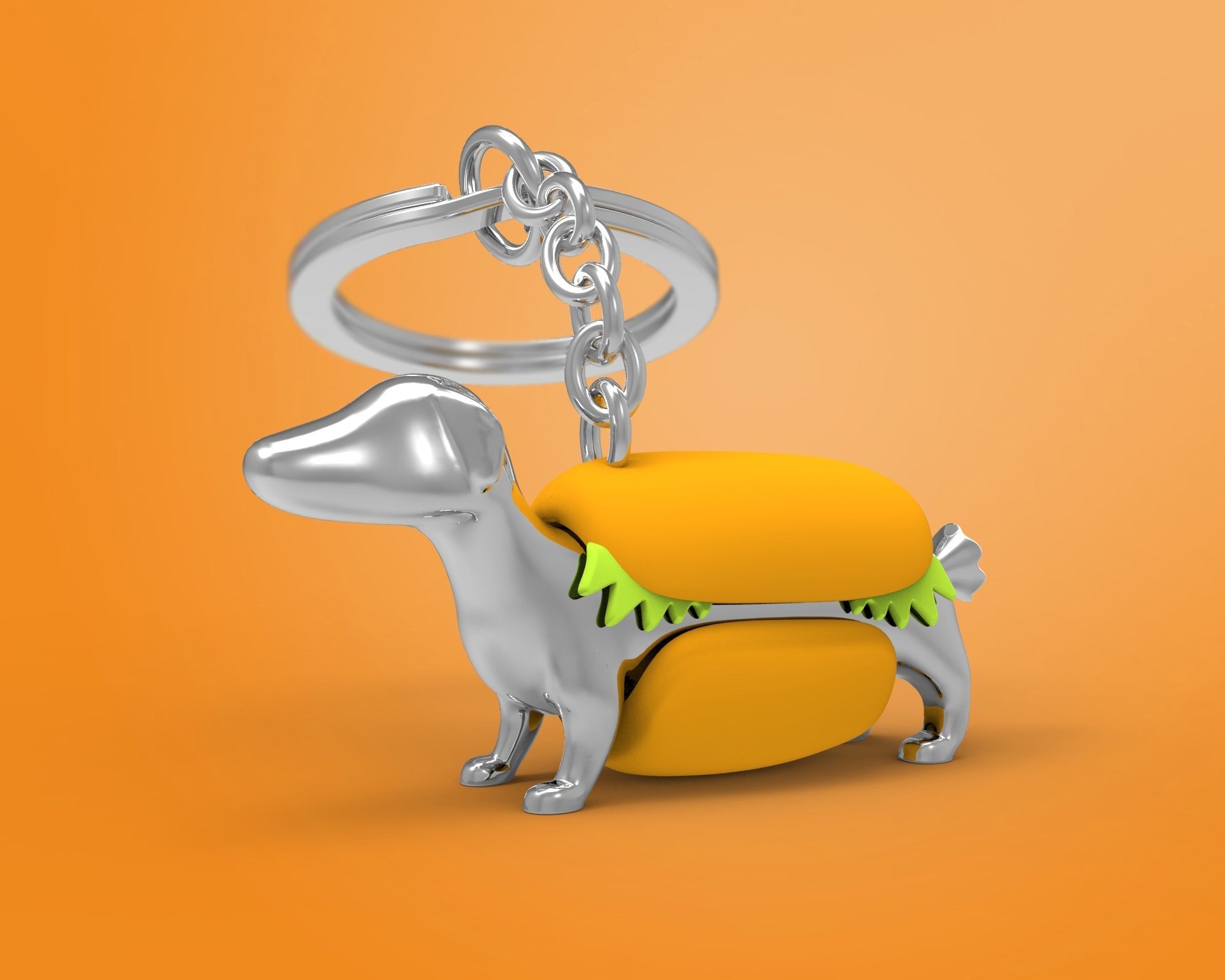 Porte clés Chien Hot Dog
