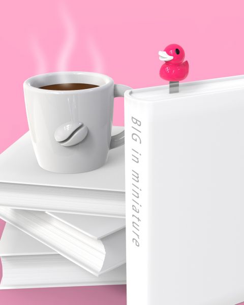 Fuchsia Pink Duck Bookmark