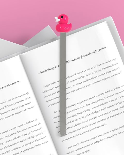 Fuchsia Pink Duck Bookmark