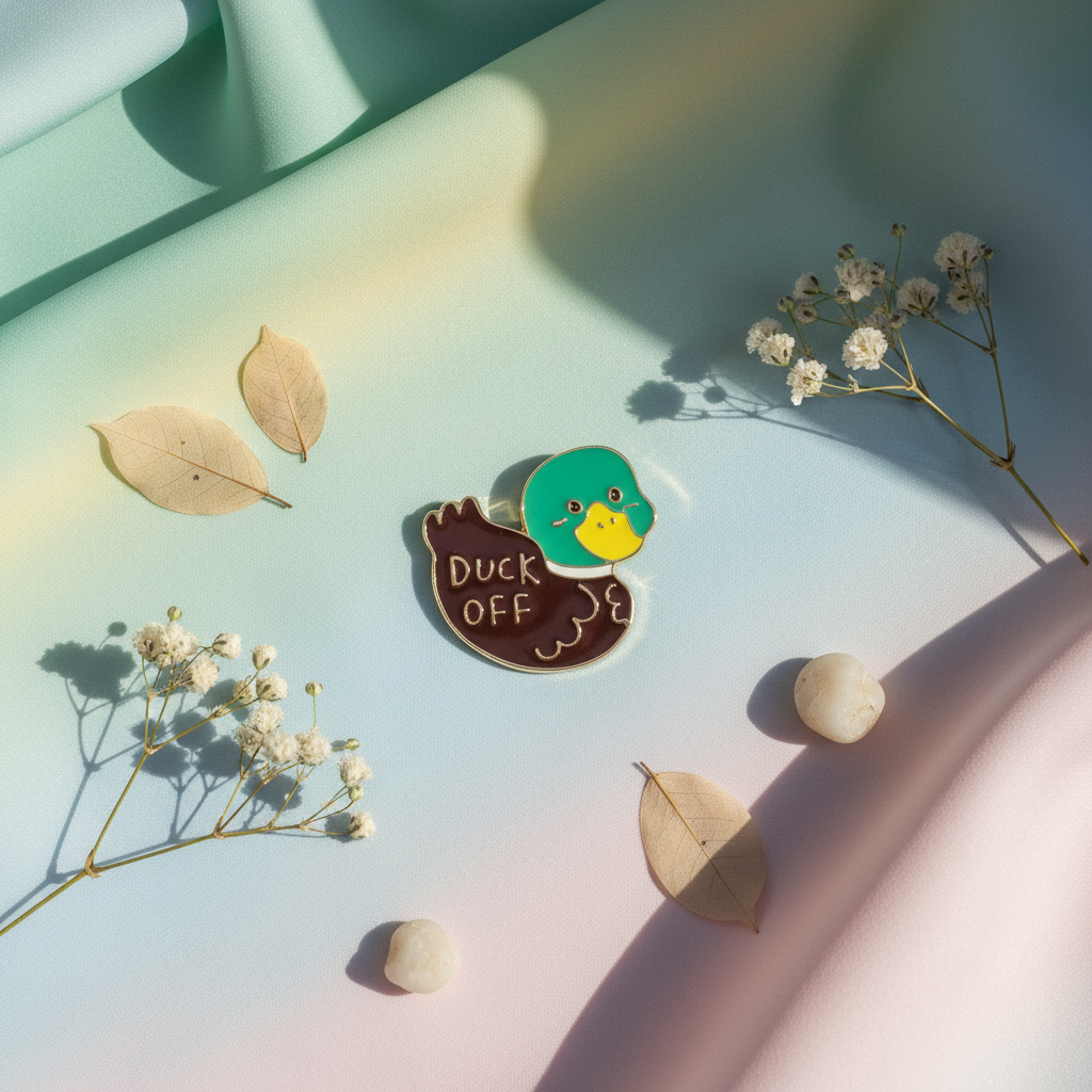 Ente vor Stockente Button