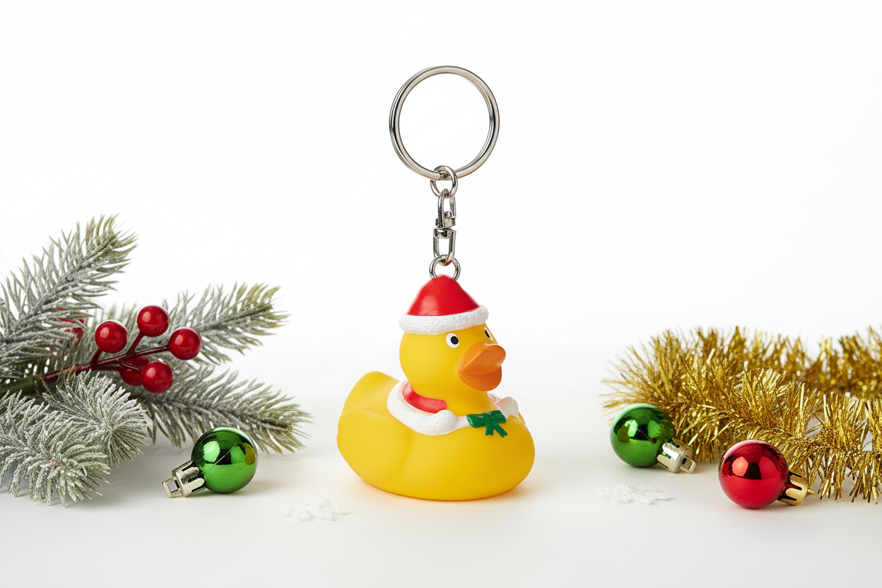 Porte-clés Canard Noël