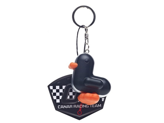 Black Racer Duck Keychain