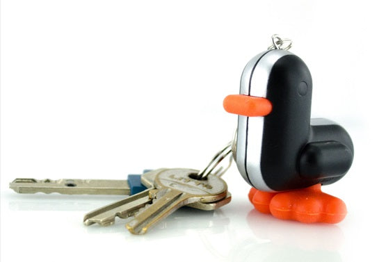 Black Racer Duck Keychain