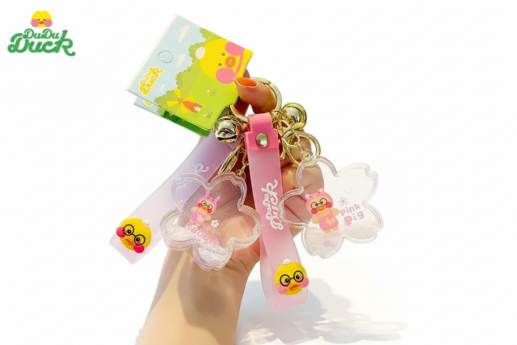 Duck Pig Bottle Keychain