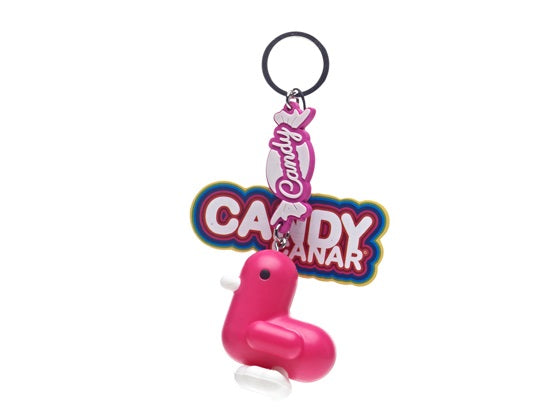 porte-cles-canard-fuchsia-candy-canar