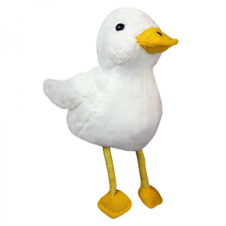 Fingerpuppe mit weißer Ente