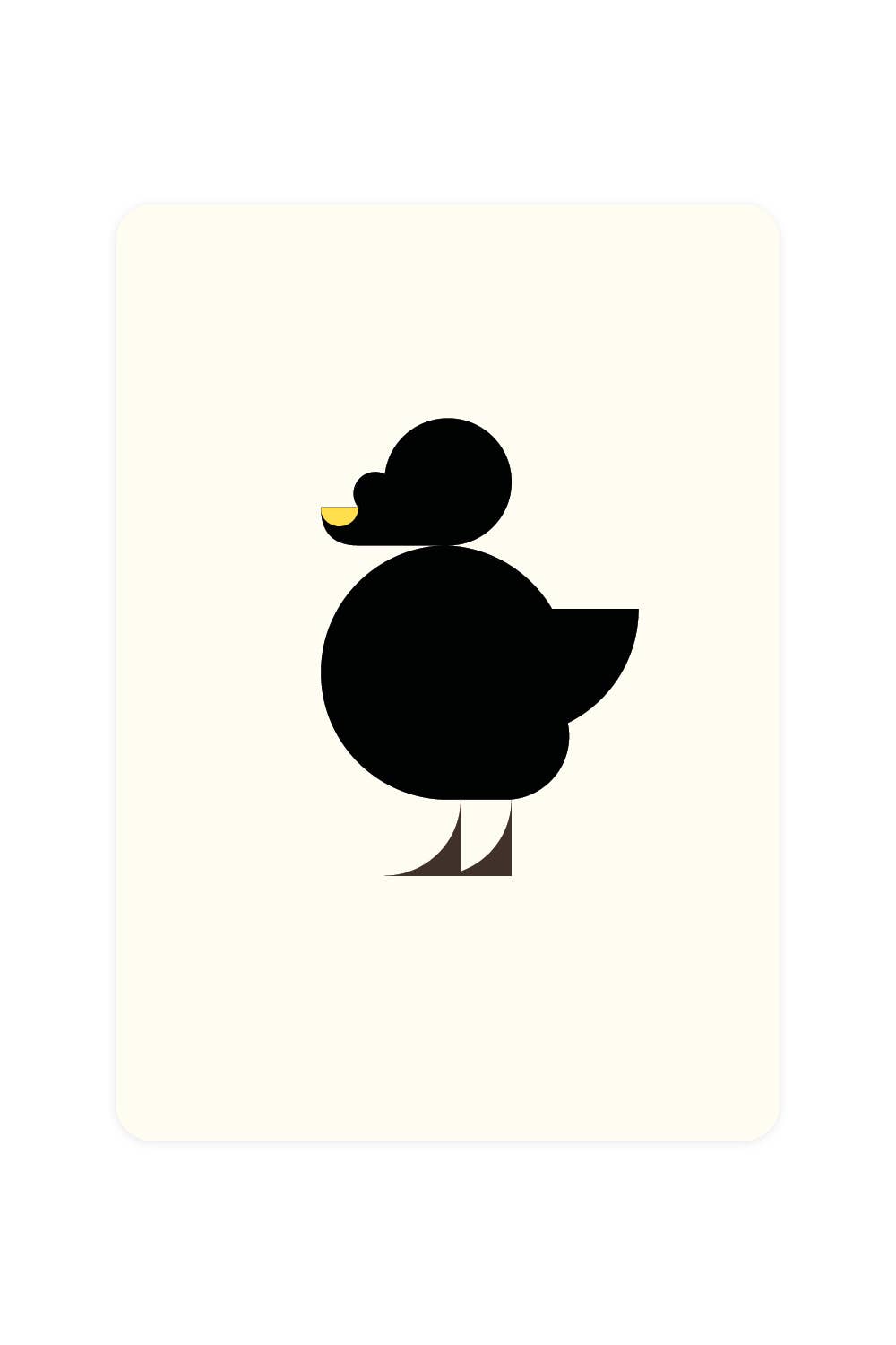 Carte postale Canard de mer Noire