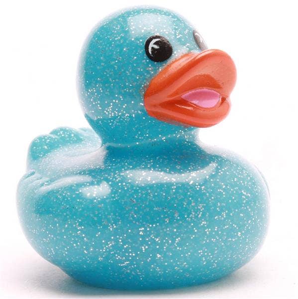 Mini Glitter Duck - blue