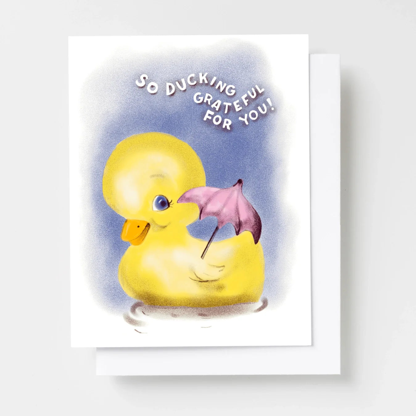 Carte de vœux Canard "So ducking grateful for you"