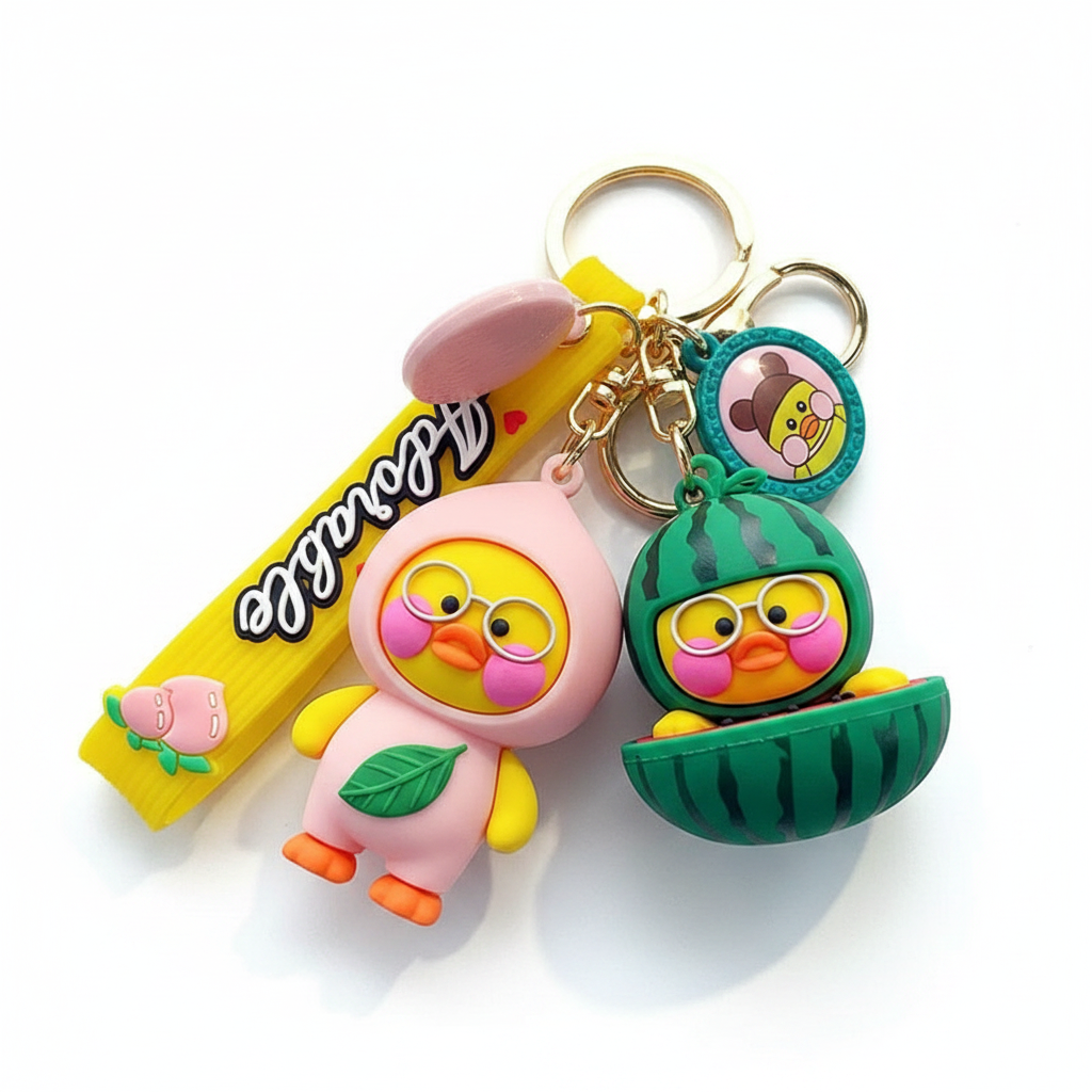 Wassermelonen-Enten-Schlüsselanhänger