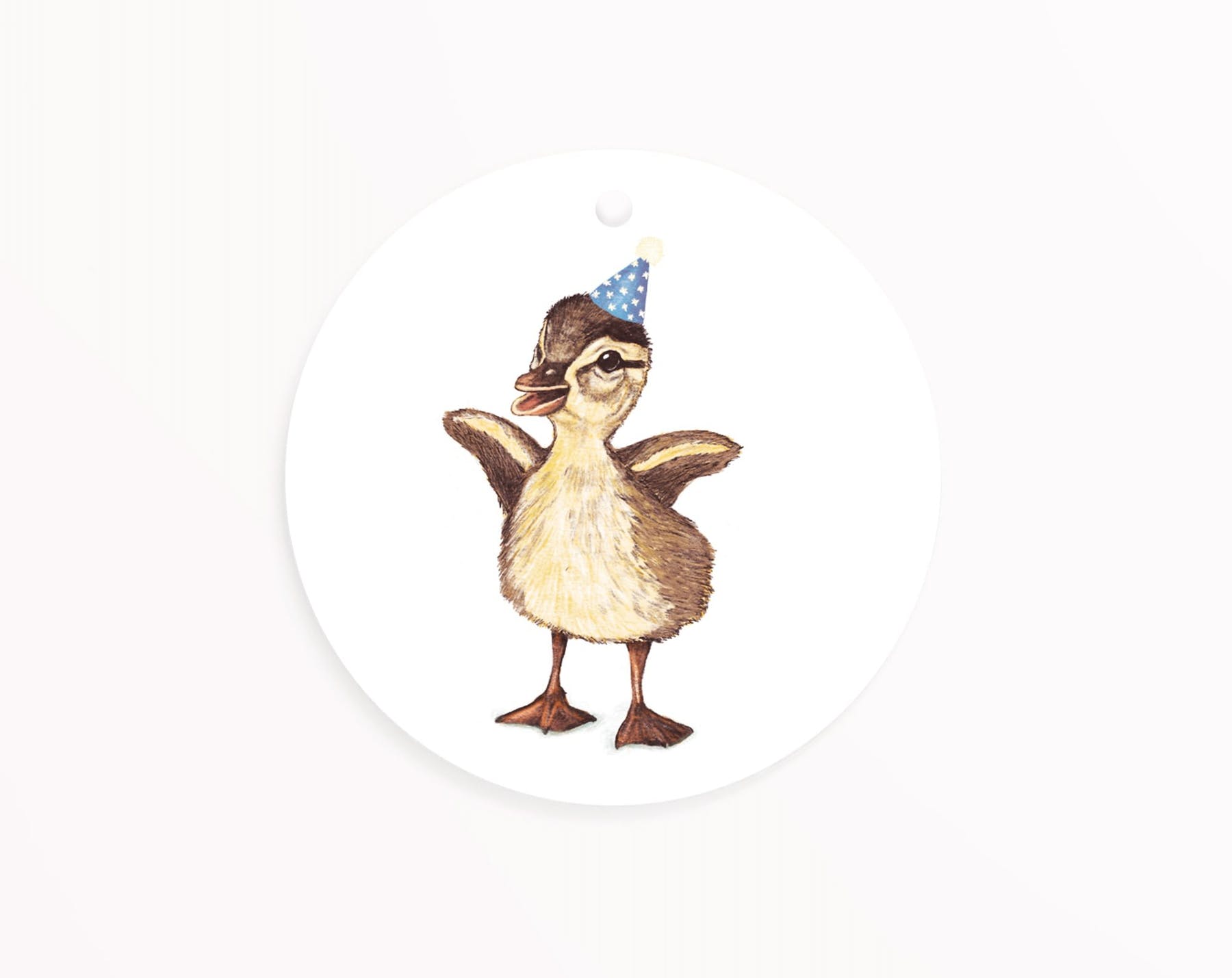 Etiquette d'Anniversaire Canard