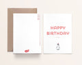 Carte d'Anniversaire petit Pingouin
