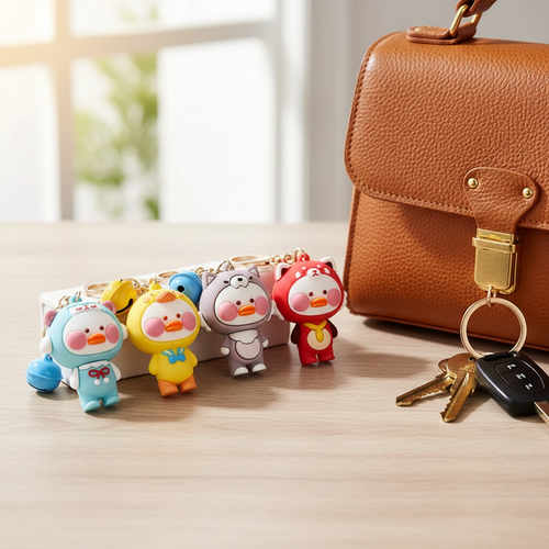 Lalafanfan Duck Ram Keychain
