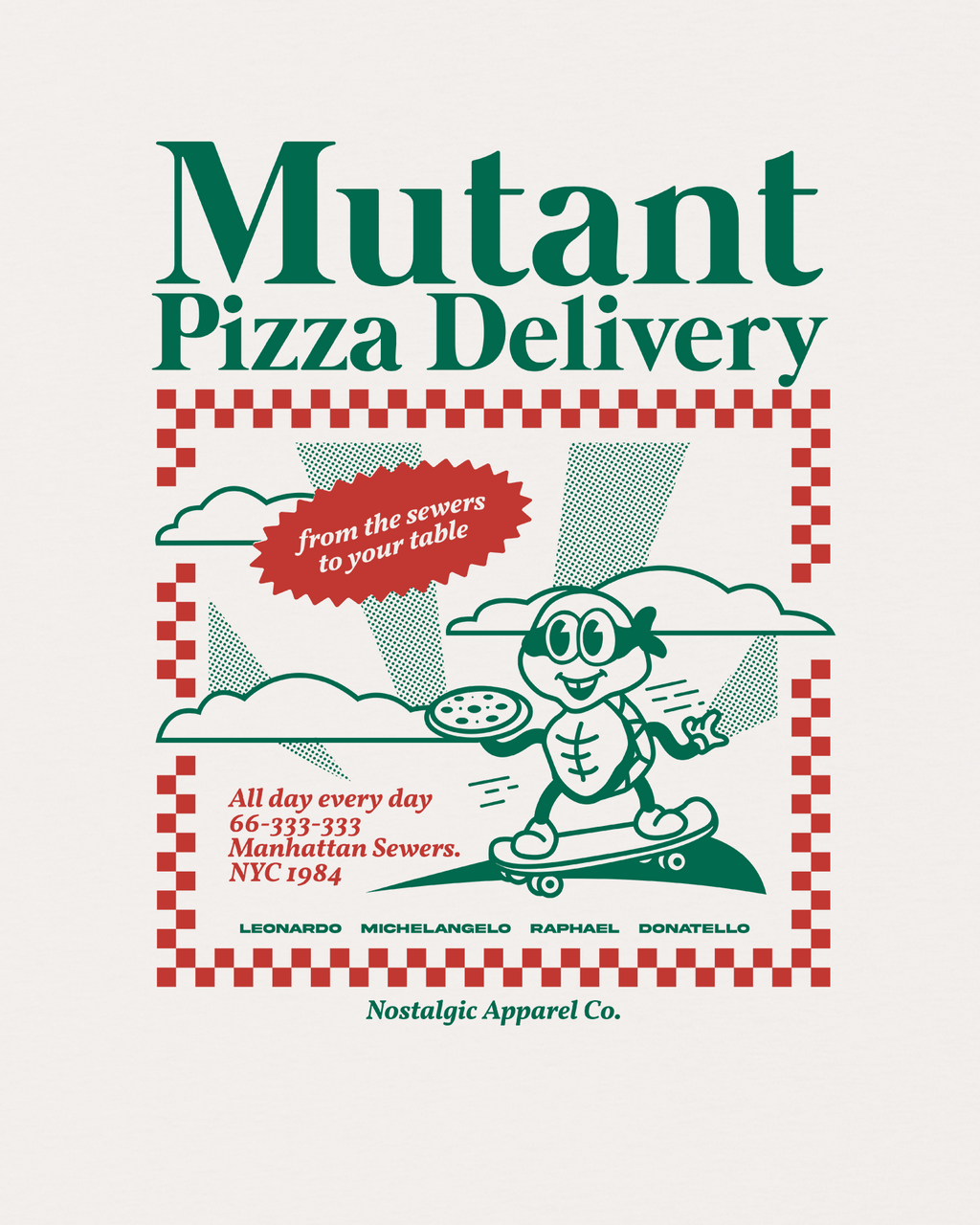 T-shirt Mutant Pizza Delivery
